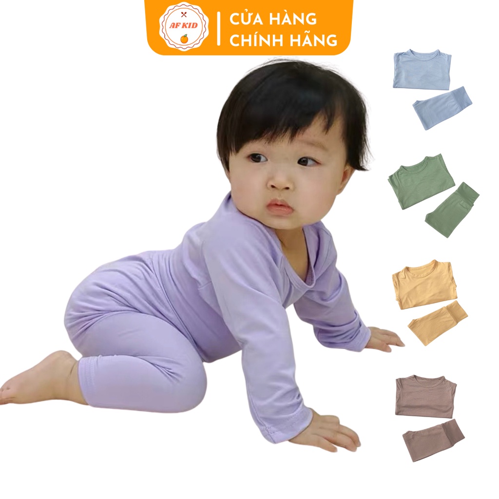 Bộ Quần Áo Trẻ Em Dài Trơn Body Minky Mom Cao Cấp Cho Bé Chất Thun Lạnh Mềm Mịn Thoáng Mát Size 6-19kg