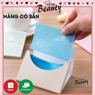 Giấy thấm dầu khử 50 tờ lấy dầu nhờn trên mặt cho mọi loại da hàng nội địa