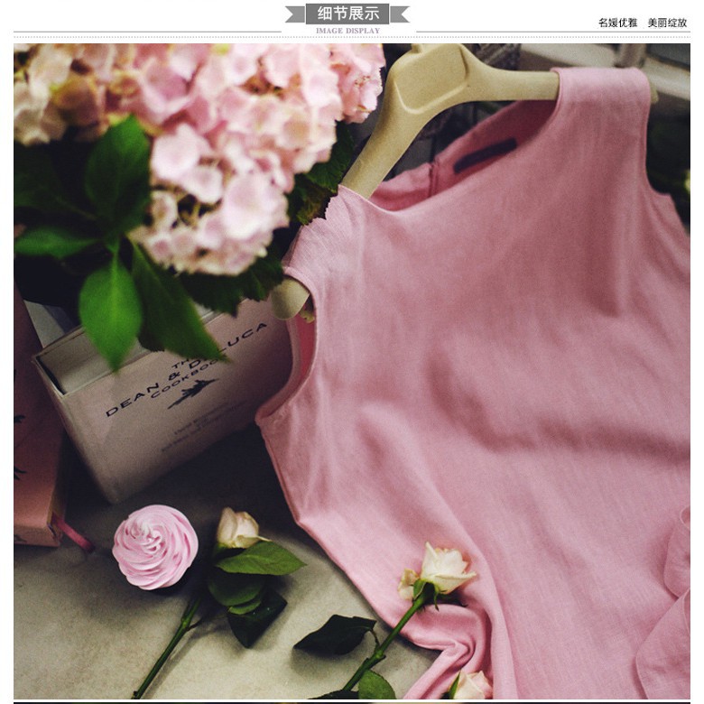 Đầm Sát Nách Chất Cotton Phối Nơ Nữ Tính | BigBuy360 - bigbuy360.vn