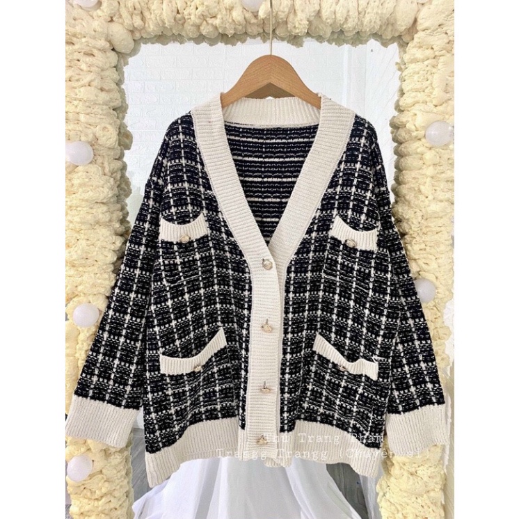 Áo Choàng Len Cadigan Cúc Vàng, Áo Cadigan Nữ Chất Len Nhũ Cao Cấp - HÀNG MỚI VỀ | BigBuy360 - bigbuy360.vn