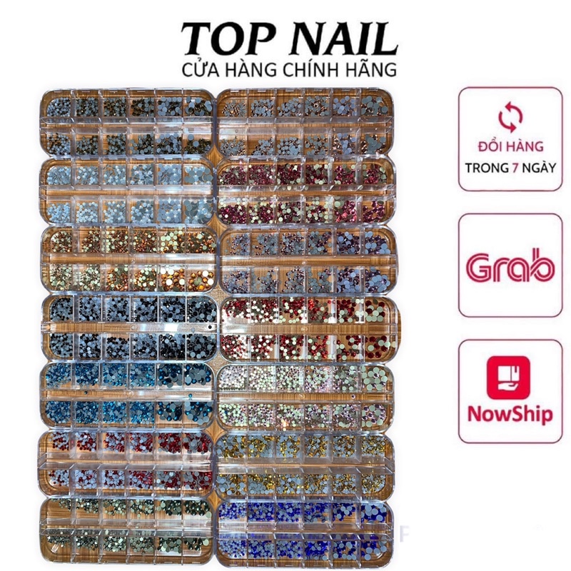 Set đá viên trang trí móng nail mix size