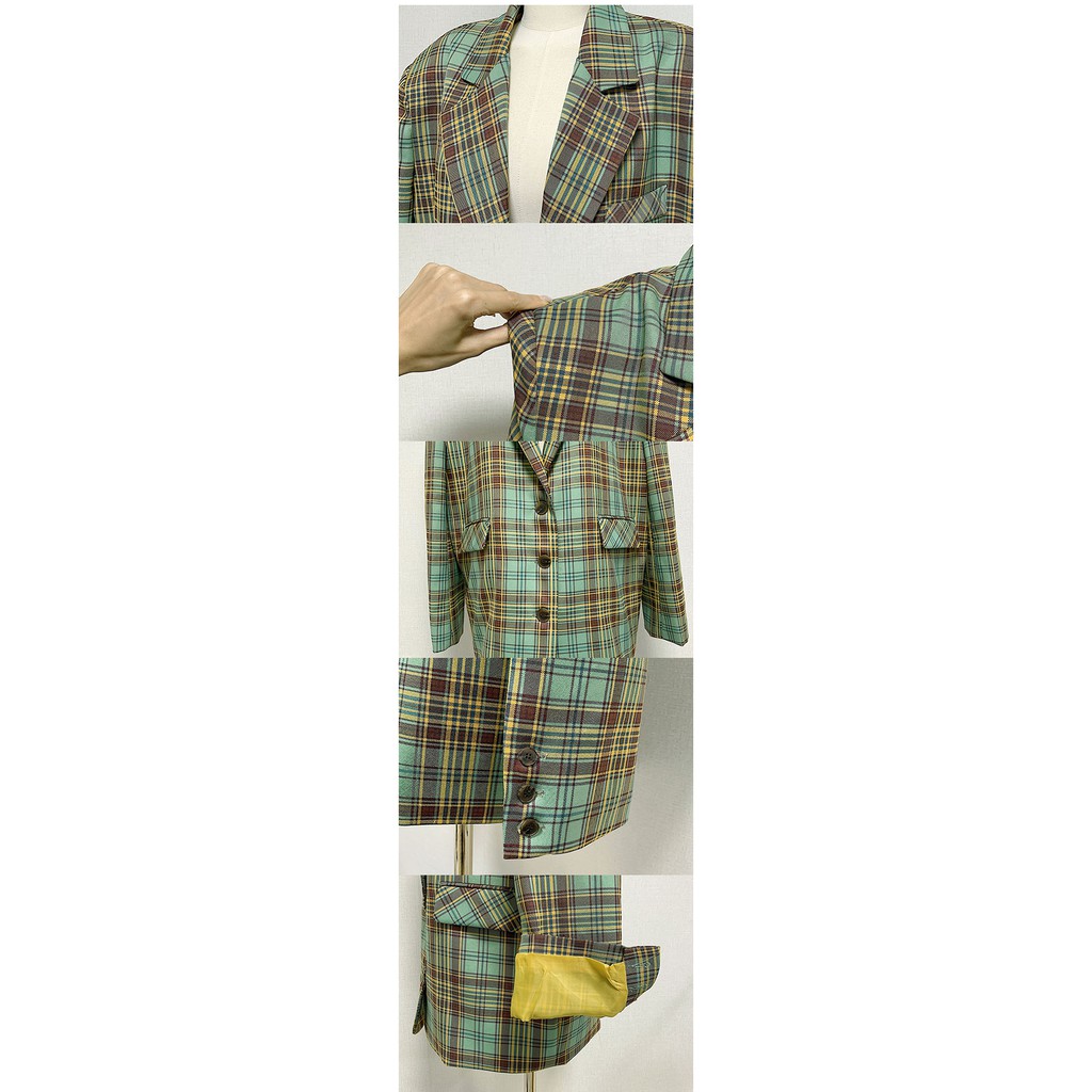 Áo Khoác Blazer Dáng Rộng Kẻ Sọc Caro Phong Cách Anh Quốc | BigBuy360 - bigbuy360.vn