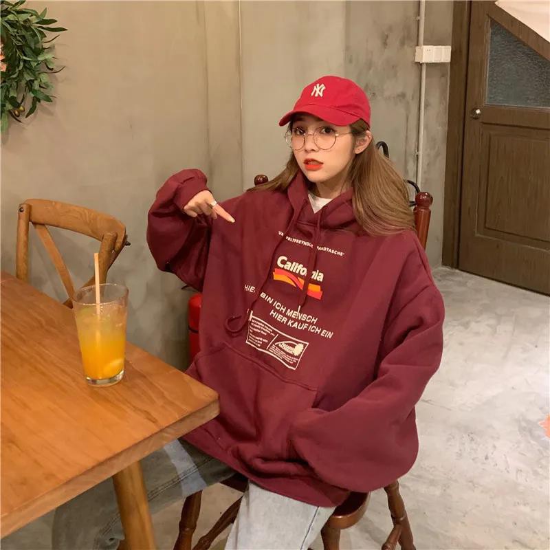 Áo Hoodie Nữ Tay Dài Dáng Rộng Phong Cách Hàn Quốc 2021 | BigBuy360 - bigbuy360.vn