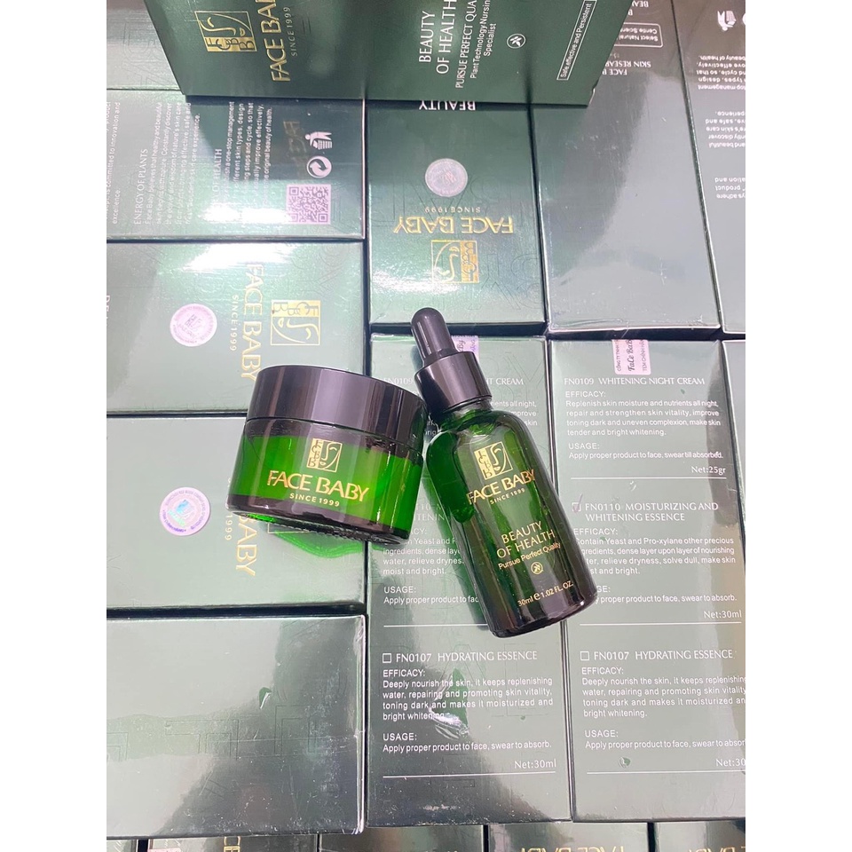 BỘ KEM TÁI SINH PHỤC HỒI TRẮNG DA NÁM FACE BABY XANH