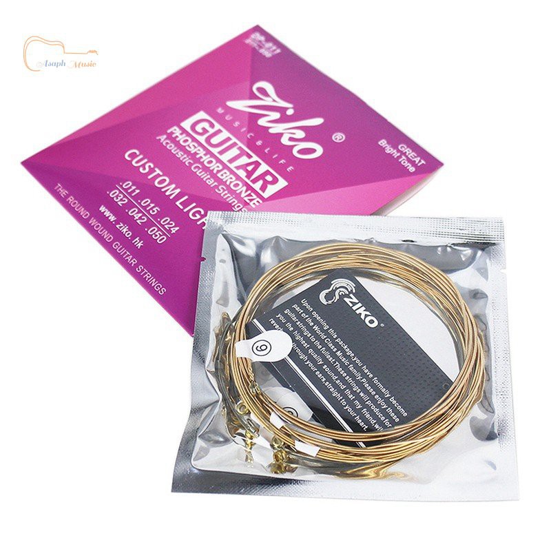 Dây Đàn Guitar Lõi Thép Carbon Mạ Bạc Dus-011 Chất Lượng Cao