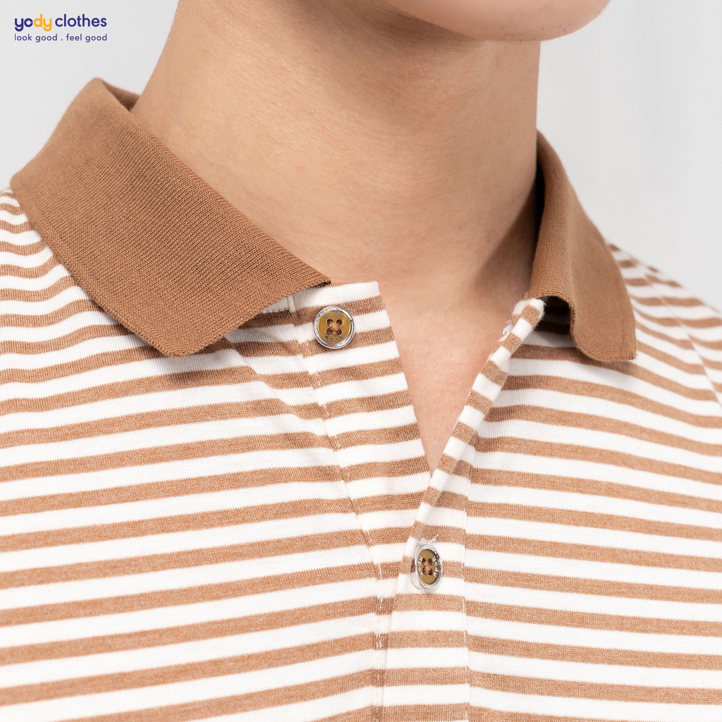Áo polo nam YODY melange kẻ sọc kiểu dáng trẻ trung thoáng mát APM4069 | BigBuy360 - bigbuy360.vn