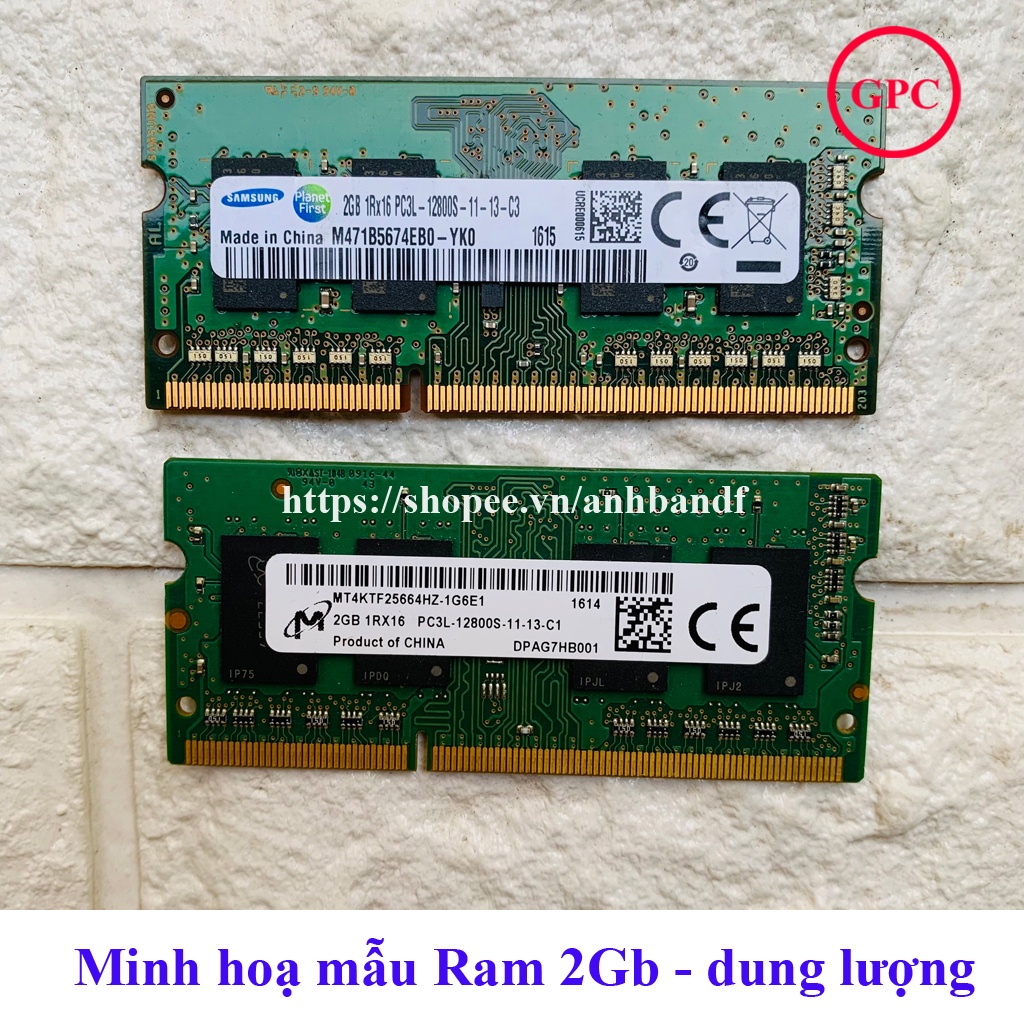 RAM Laptop DDR3L Bus 1600 PC3L-12800 1.35V Sodimm dung lượng 4GB 8GB 2GB hàng tháo máy