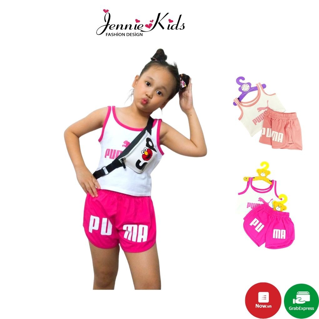 Đồ bộ bé gái size đại thể thao thun cotton 4 chiều cao cấp Jennie kids J406