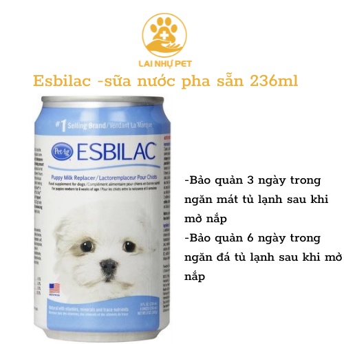 Sữa nước pha sẵn Esbilac Cho Chó Con 325ml  - LAI NHỰ PET