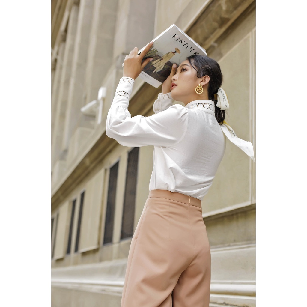 SÒ VINTAGE - JUN Quần ống rộng tui xéo chiết ly giữa | BigBuy360 - bigbuy360.vn