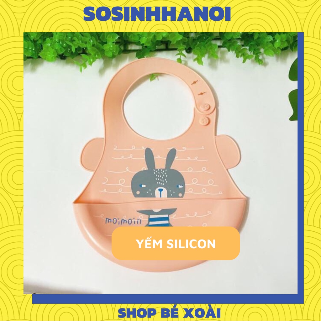 Yếm silicon cho bé in hình cute