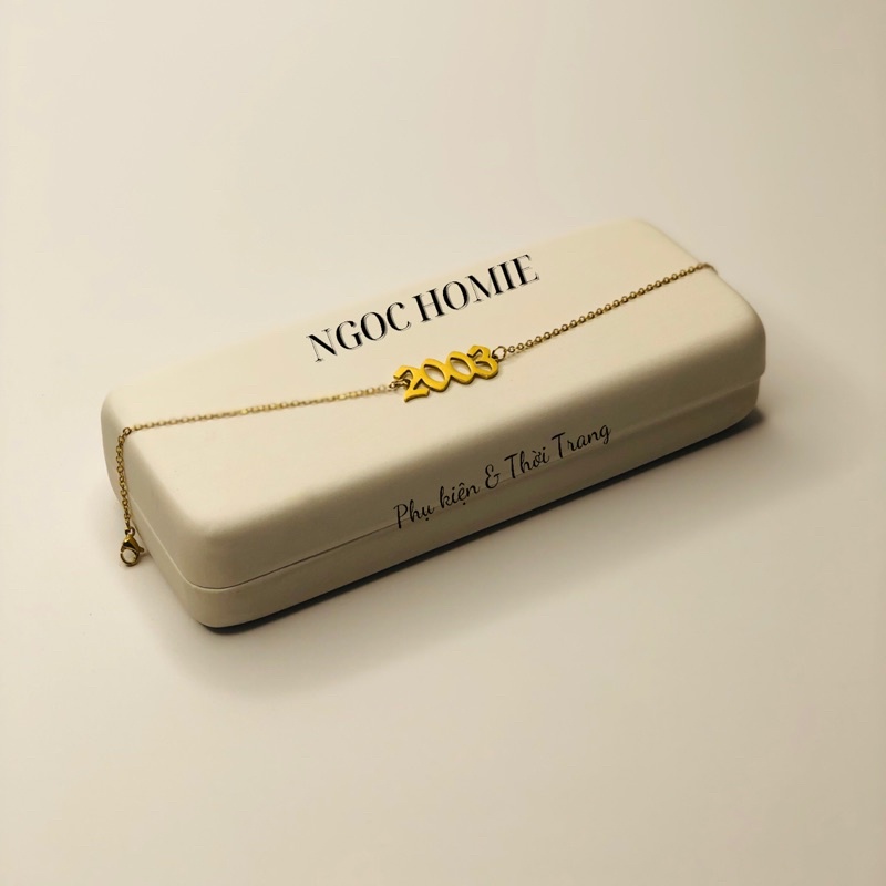 Vòng chân và tay đủ các năm sinh chất hợp kim mạ vàng không gỉ