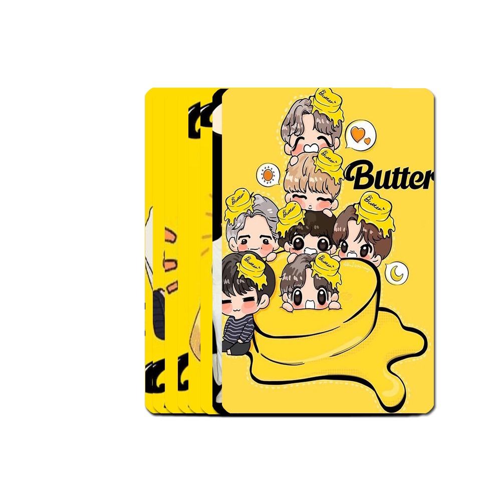 10Pcs/Set BTS Sticker Bangtan Boys Butter Bus Card Stickers Desk Decoration KPOP Collectibles A.R.M.Y Gift