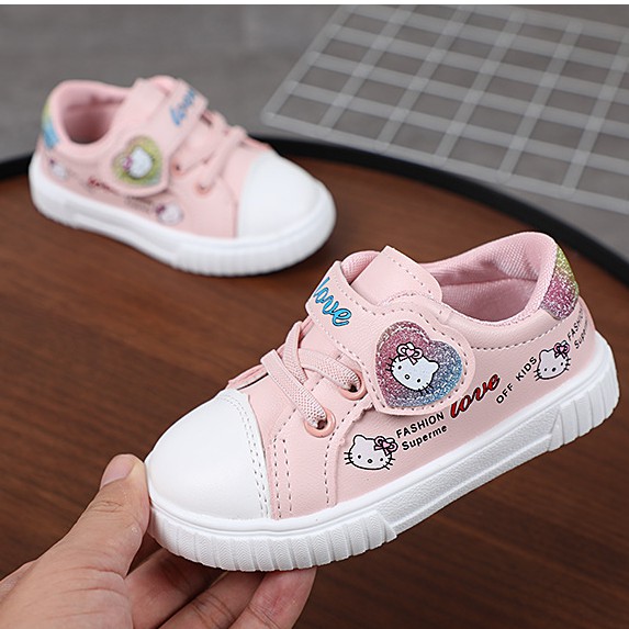 giày bé gái size 16-26 kitty da mềm