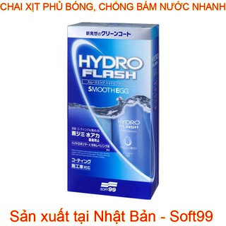 Chai Xịt Phủ Bóng, Chống Bám Nước Nhanh Smooth Egg Hydro Flash W-521 Soft99 | Japan