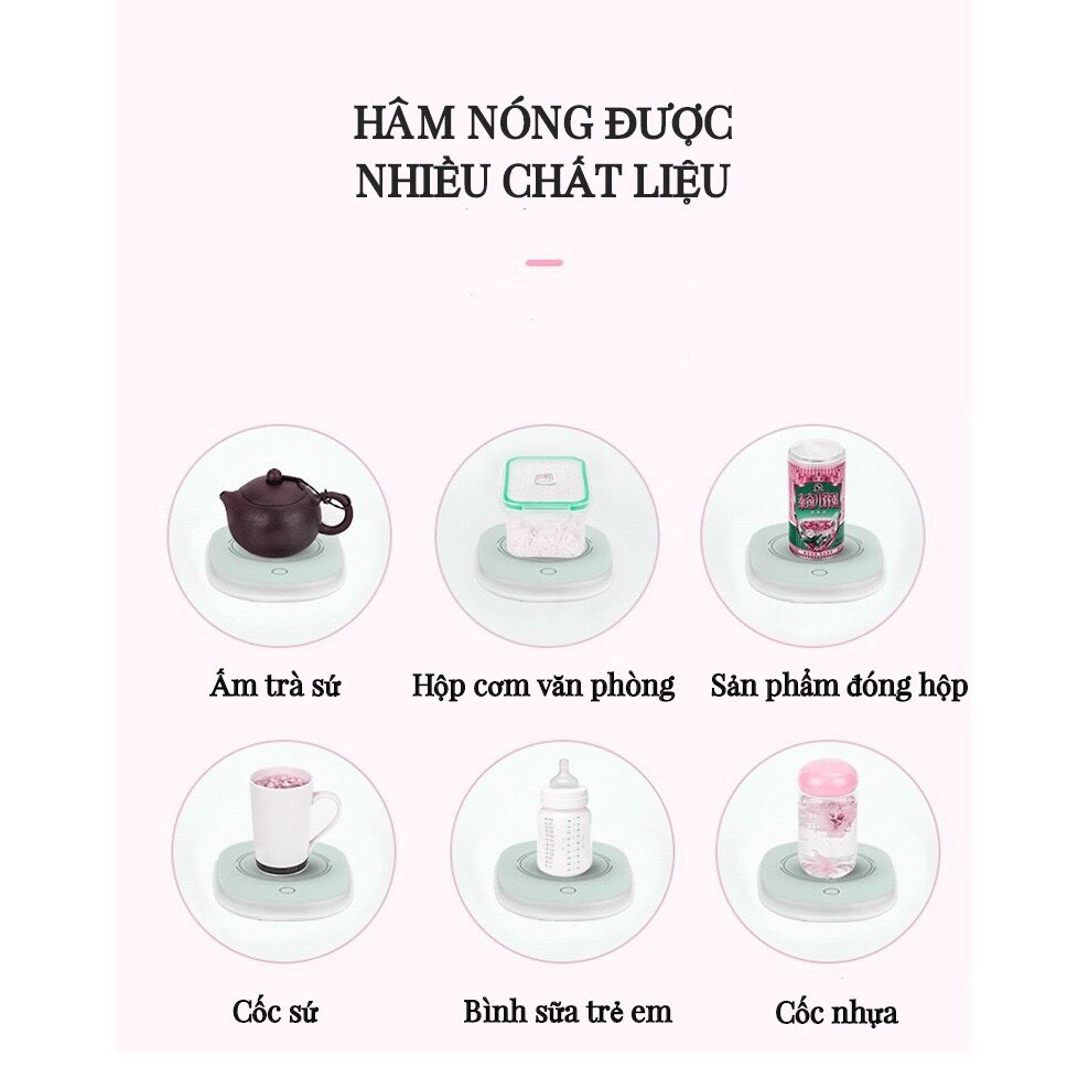 Đế HÂM NÓNG GIỮ NHIỆT ❤️FREESHIP❤️ ĐỒ UỐNG CAFE MẶT KÍNH TRÁNG GƯƠNG CÓ VIDEO ẢNH THẬT ( không kèm cốc thìa )❤️ MOMOMART