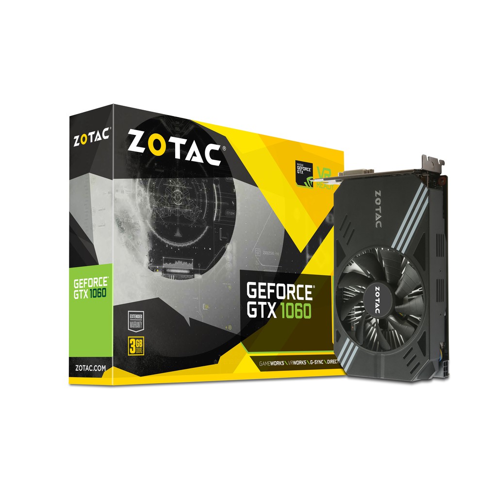 Vga Zotac GTX1060 3GD5 mới FullBox BH 36 tháng