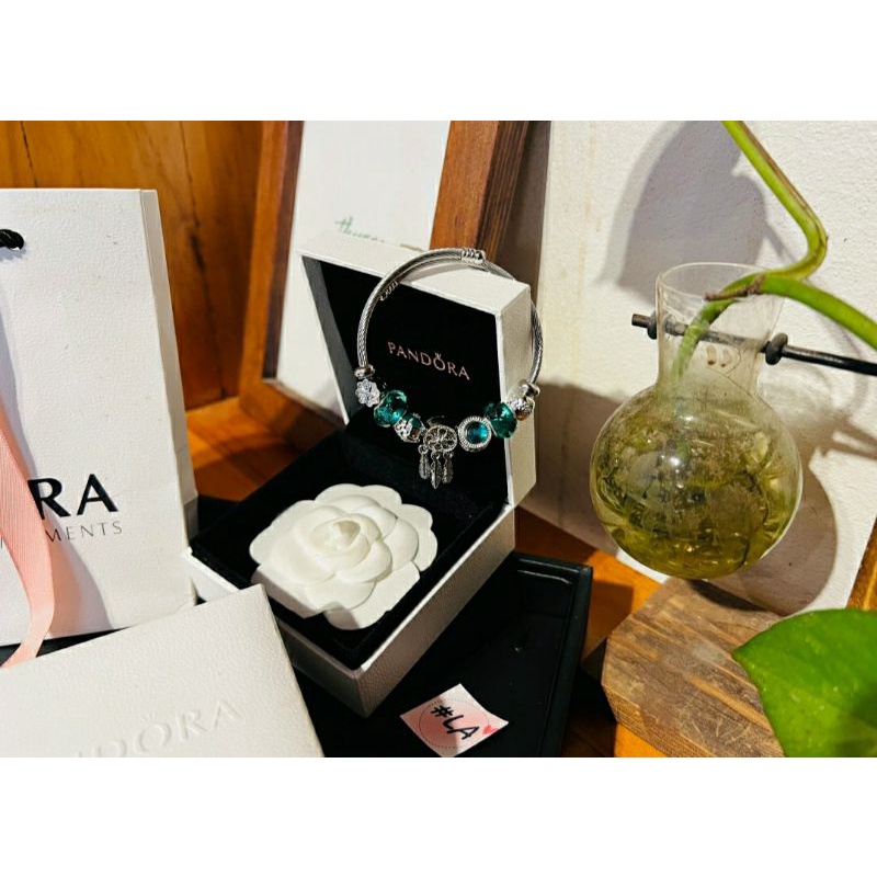Vòng Tay charm/Lâc tay Pandora đính đá mạ bạc nhiều mẫu -Phụ kiện xinh,dễ thương cho Nữ