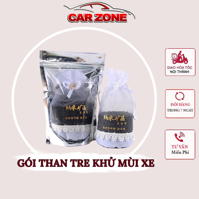 Gói 100g Than Tre Hoạt Tính Carbon Khử Mùi Ô Tô, Xe Hơi CarZone