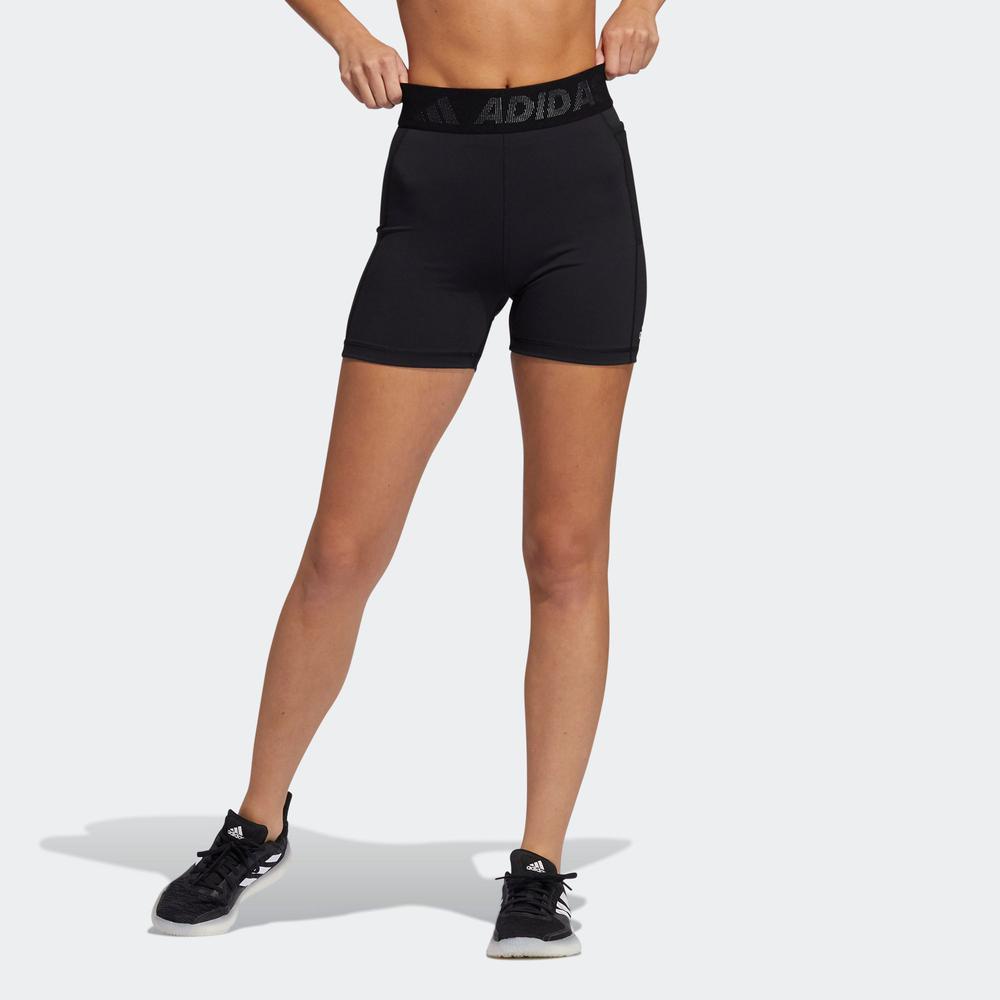 Quần Ngắn Bó adidas TRAINING Nữ Quần short bó Huy hiệu thể thao Techfit Màu đen GL0689