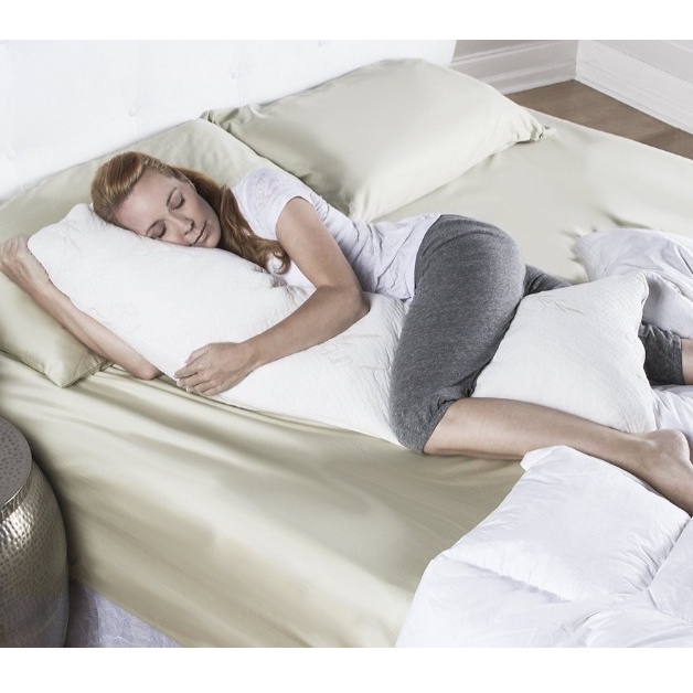 📌SIÊU RẺ_Gối đôi nằm 2 người size lớn, ruột gối đôi gòn hơi cao cấp Hàn Quốc êm ái, gối đôi kèm áo gối cotton