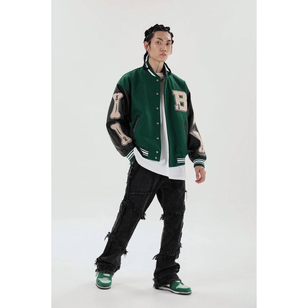 Áo khoác Bomber Made Extreme Bone Varsity