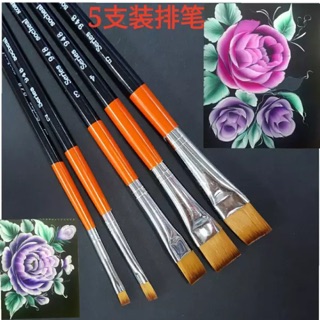 Set 5 cọ bản tập vẽ hoa