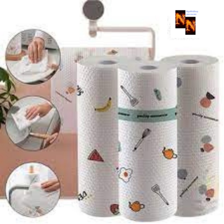 Khăn Giấy Lau Đa Năng Làm Từ Chất Liệu Rayon An Toàn, Thâm Hút Tốt Dùng Nhiều Việc Trong Nhà Bếp