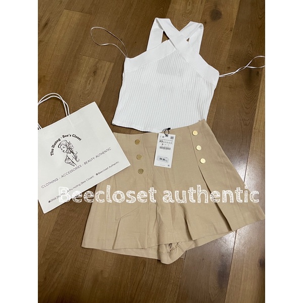 CÓ SẴN-QUẦN SHORT ZARA AUTH MÀU BE SIÊU TÔN DA