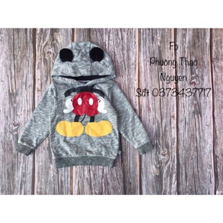Áo nỉ mickey có mũ cực ấm cho bé