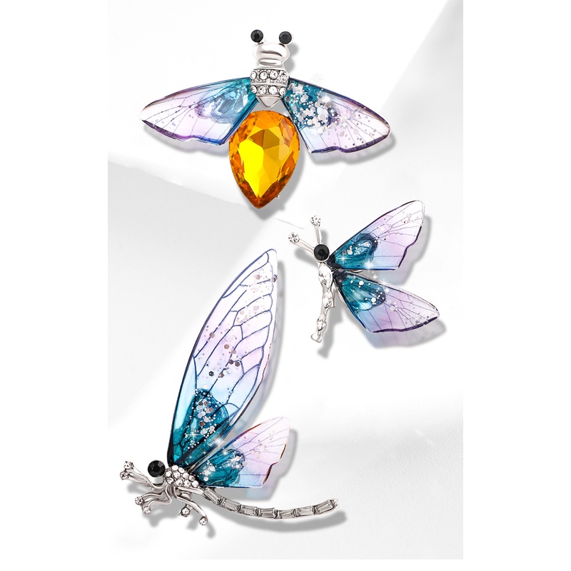 Ghim Cài Áo Hình Con Ong Đính Đá Pha Lê Thanh Lịch