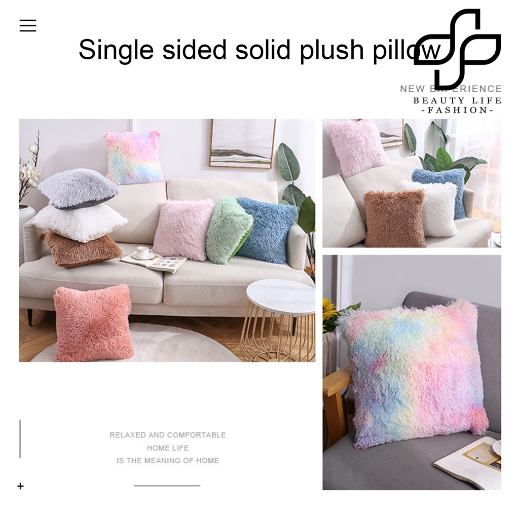 Vỏ gối ghế sofa hình vuông phối lông nhung mềm mịn