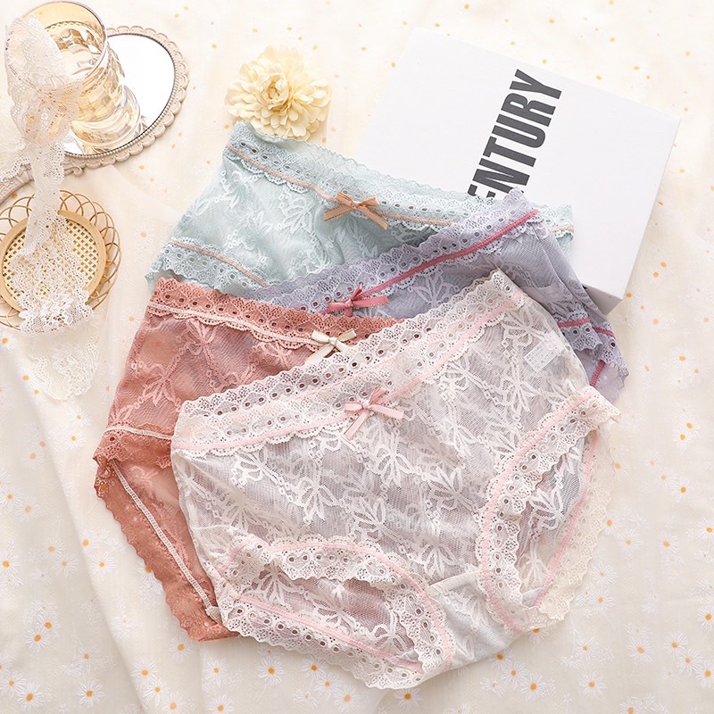 Quần Lót Nữ ❤️ Tàng Hình Xuyên Thấu Ren Hoa Cao Cấp 2033
