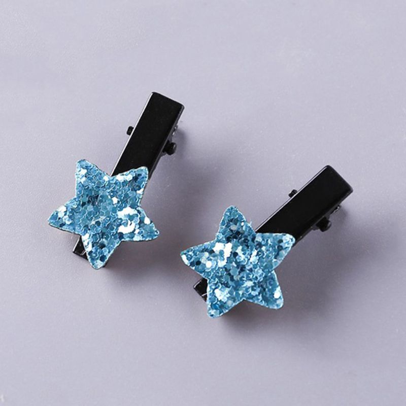 Set 2 Kẹp Tóc Hình Ngôi Sao Lấp Lánh Cho Bé Gái