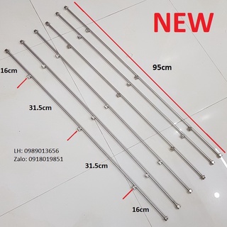 Cần phun thuốc nối dài siêu nhẹ siêu cứng, dàn phun thuốc sâu nối dài inox 304 mới