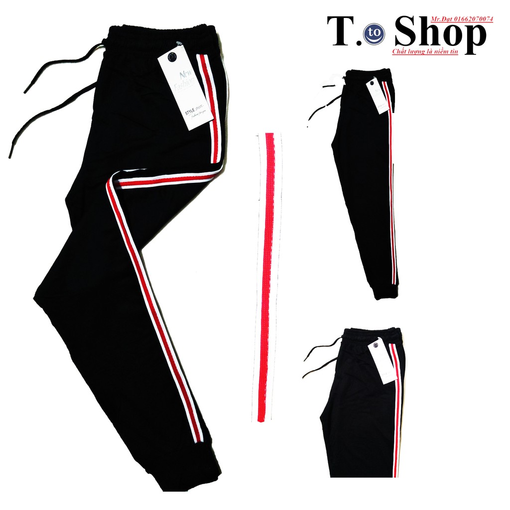 Quần thun jogger nữ - nam  - legging dây sọc sắc màu ( 3 Loại - bo chân - ảnh + video thật) | BigBuy360 - bigbuy360.vn