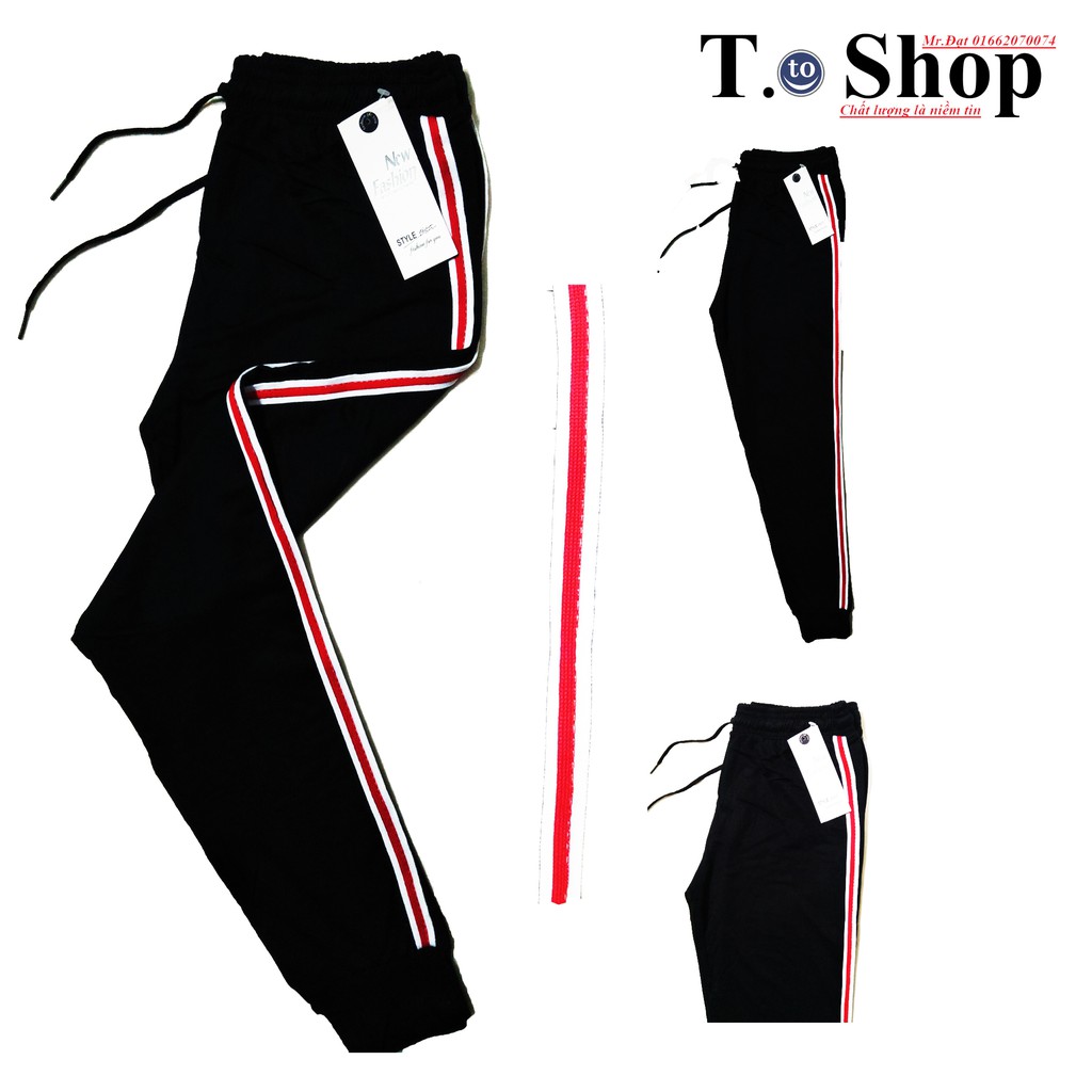 Quần thun jogger nữ - nam  - legging dây sọc sắc màu ( 3 Loại - bo chân - ảnh + video thật)