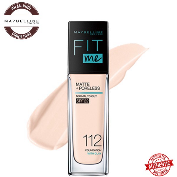 [Mã giảm giá Mỹ phẩm chính hãng] Kem Nền Kiềm Dầu, Cho Lớp Nền Mịn Lì Tự Nhiên Maybelline Fit Me Matte Poreless Foundati