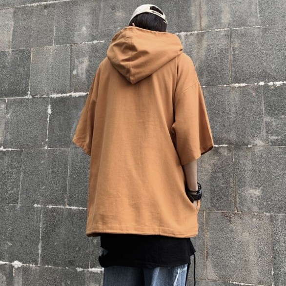 Áo hoodie tay lỡ dáng rộng thời trang phong cách Hàn Quốc dành cho nam