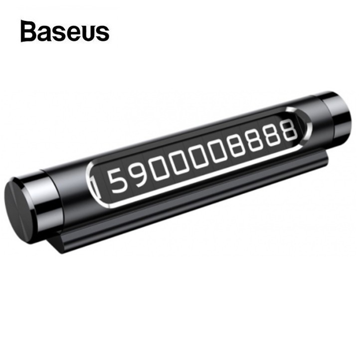 Bảng ghi số điện thoại cao cấp vỏ kim loại trên oto Baseus Acnum 01 - Biển báo số điện thoại ô tô xe hơi - vienthonghn | BigBuy360 - bigbuy360.vn