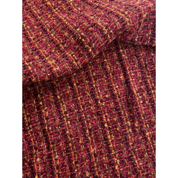 vải dạ tweed đỏ đô