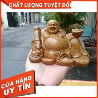Tượng Phật Di Lặc Gỗ Bách Xanh Để Ô Tô -  Bàn Làm Việc