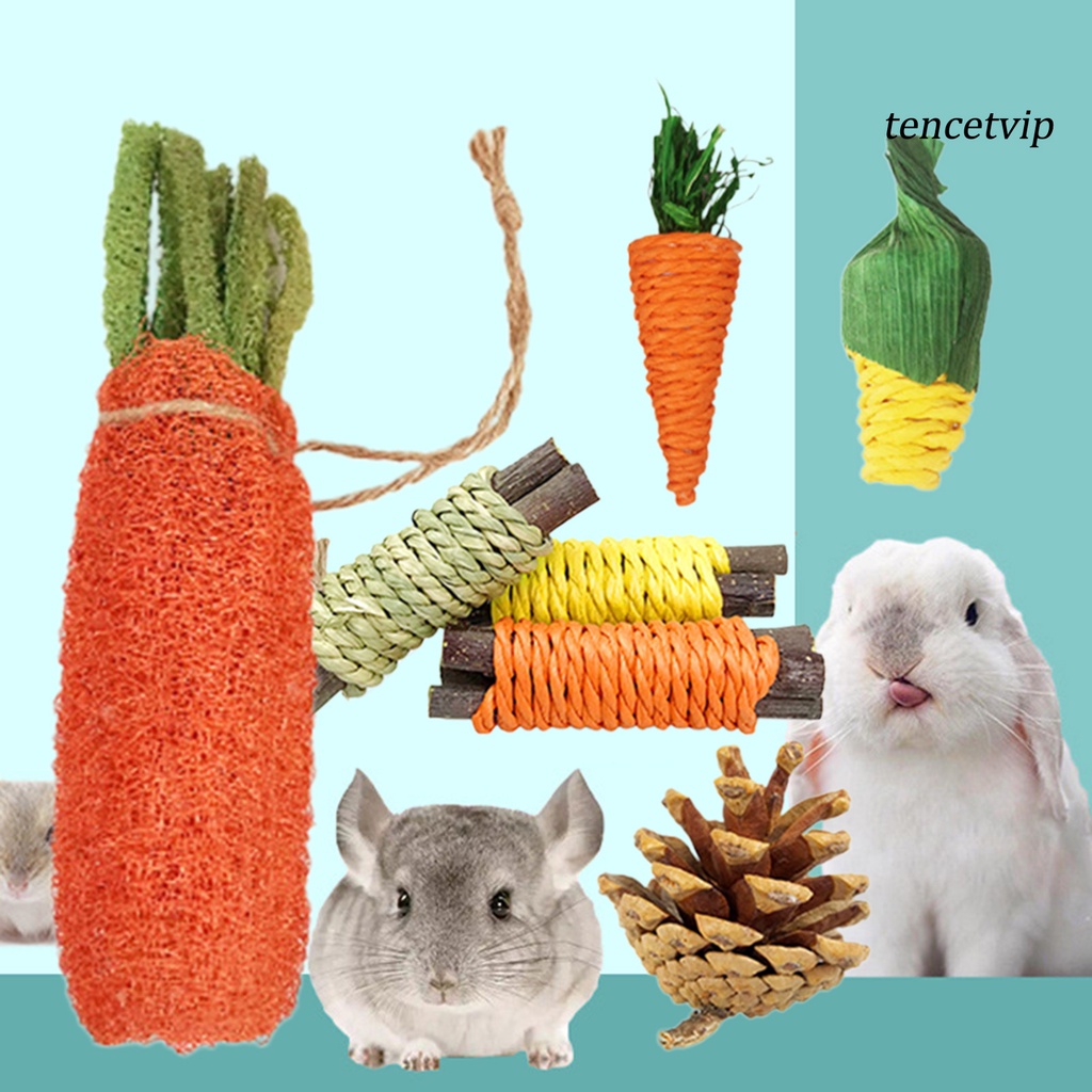 Set 7 Đồ Chơi Nhai Gặm Giải Tỏa Căng Thẳng Dành Cho Chuột Hamster Thỏ