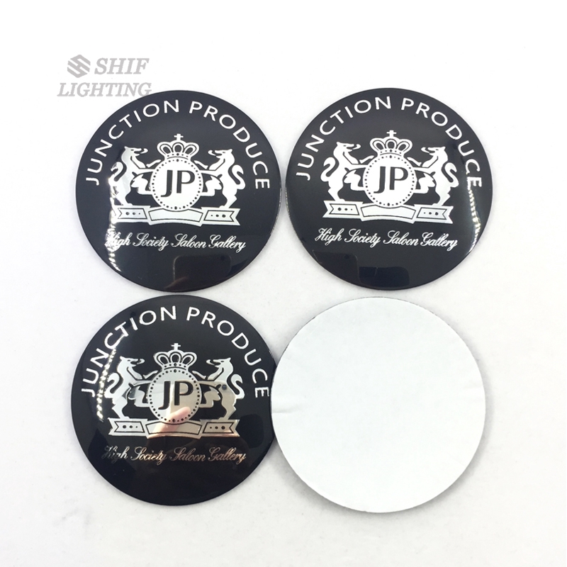 Set 4 miếng dán nắp trục dán bánh xe hơi logo JUNCTION PRODUCE 56mm