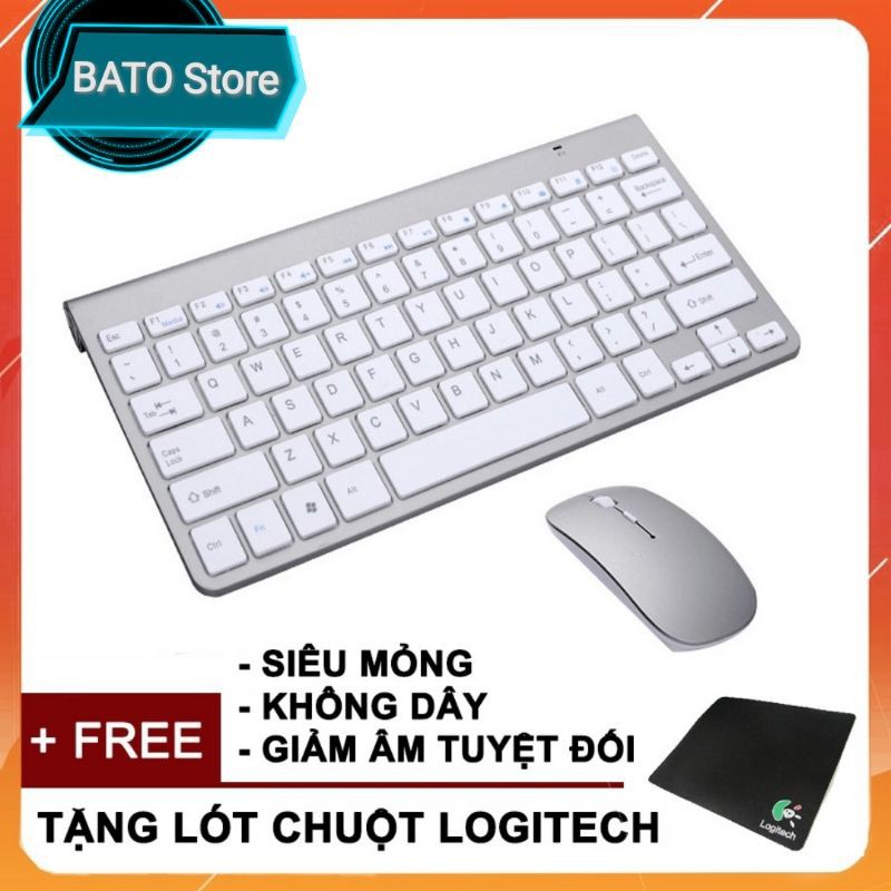 Combo Bàn Phím Không Dây, Chuột Không Dây Siêu Mỏng KB108 2.4G Tương Thích Đa Thiết Bị Laptop,Máy để bàn, Smart TV