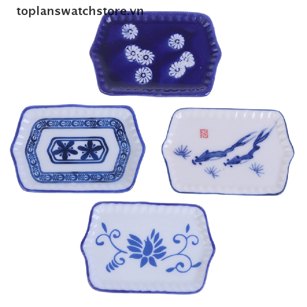 Đĩa Sứ Mini 6 * 4CM Trang Trí Nhà Búp Bê