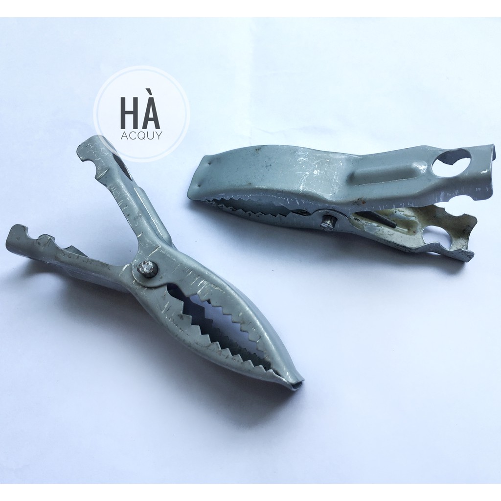 2 Kẹp bình Ắc Quy Cá Sấu Xám 200A - 9Cm