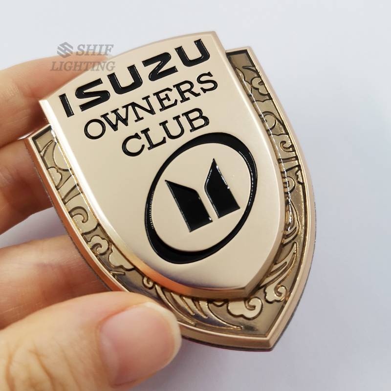 Logo họa tiết Isuzu Owners bằng kim loại trang trí xe hơi Isuzu độc đáo