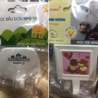 (1cái/1vĩ) Combo 10vĩ móc dán tường 1cái hofaco chịu lực 2kg