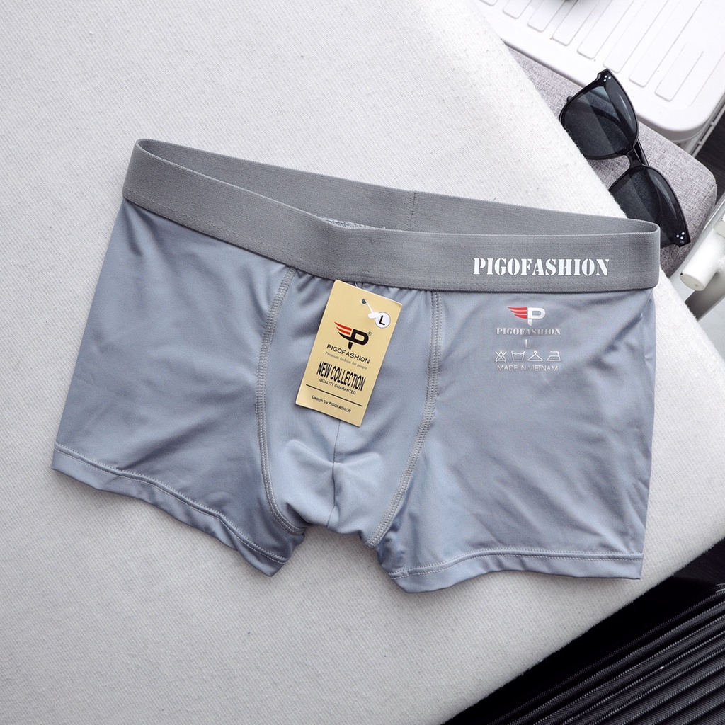 Hộp 4 quần lót boxer nam thun lạnh mềm mại SPMQLBX03 PigoFashion giao màu ngẫu nhiên